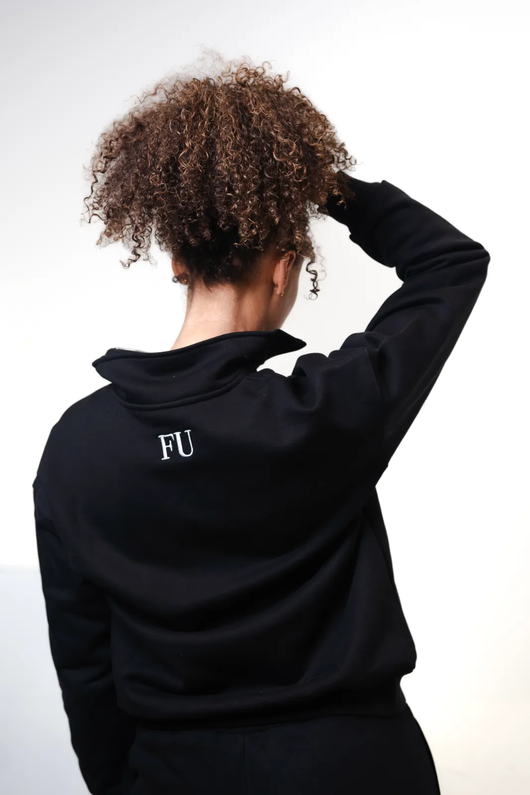 Women's Quarter Zip Set - Black detail 5