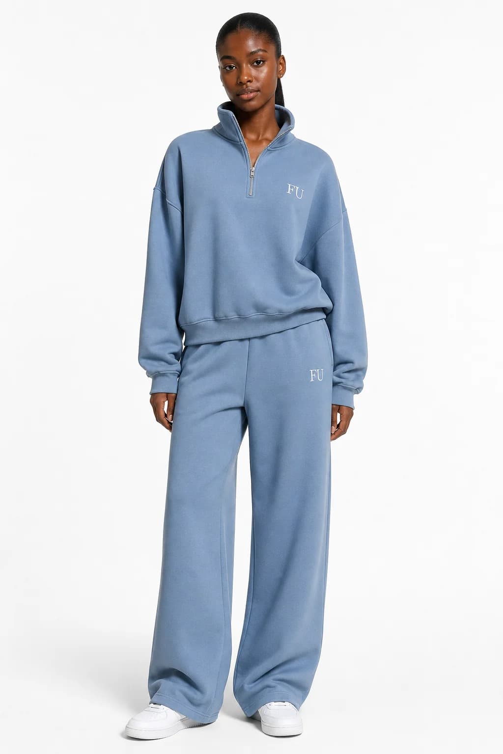Women's Quarter Zip Set - Blue